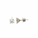 White Gold Martini Diamond Stud Earrings