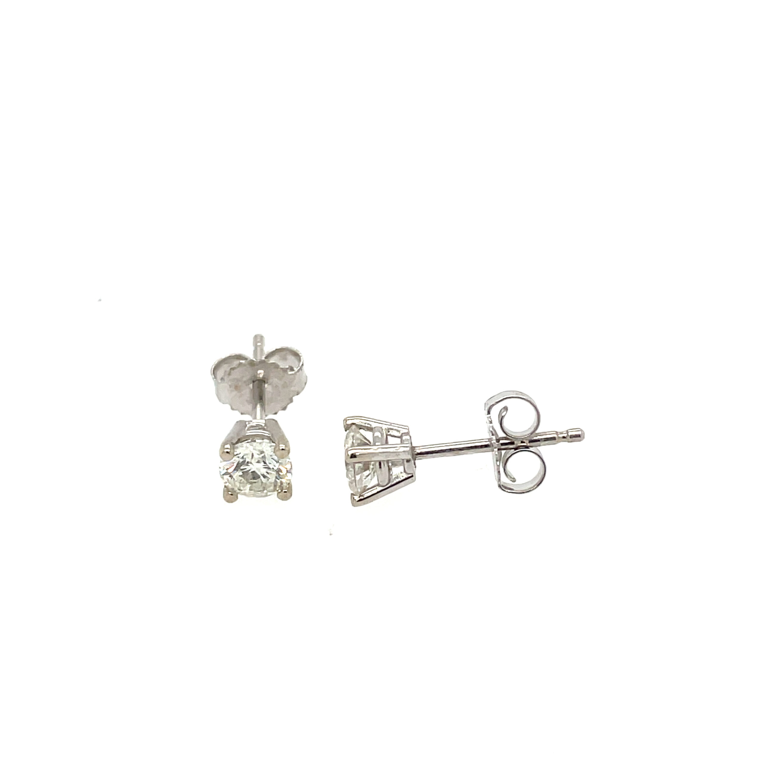 White Gold Diamond Stud Earrings