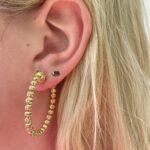 Yellow Gold Plated Sterling Silver Disco Hoops