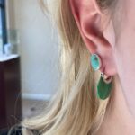 Sterling Silver Amazonite Hoop Earrings