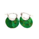 Sterling Silver Amazonite Hoop Earrings