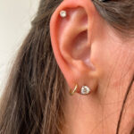 White Gold Martini Diamond Stud Earrings