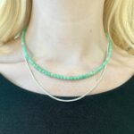 Sterling Silver Beaded Amazonite Necklace