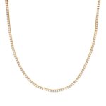 Yellow Gold Diamond Line Necklace