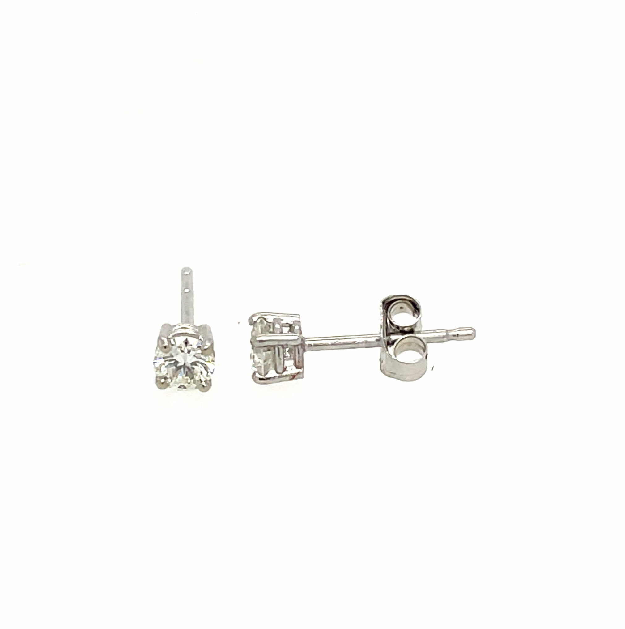 White Gold Diamond Stud Earrings