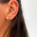 White Gold Screwback Diamond Stud Earrings