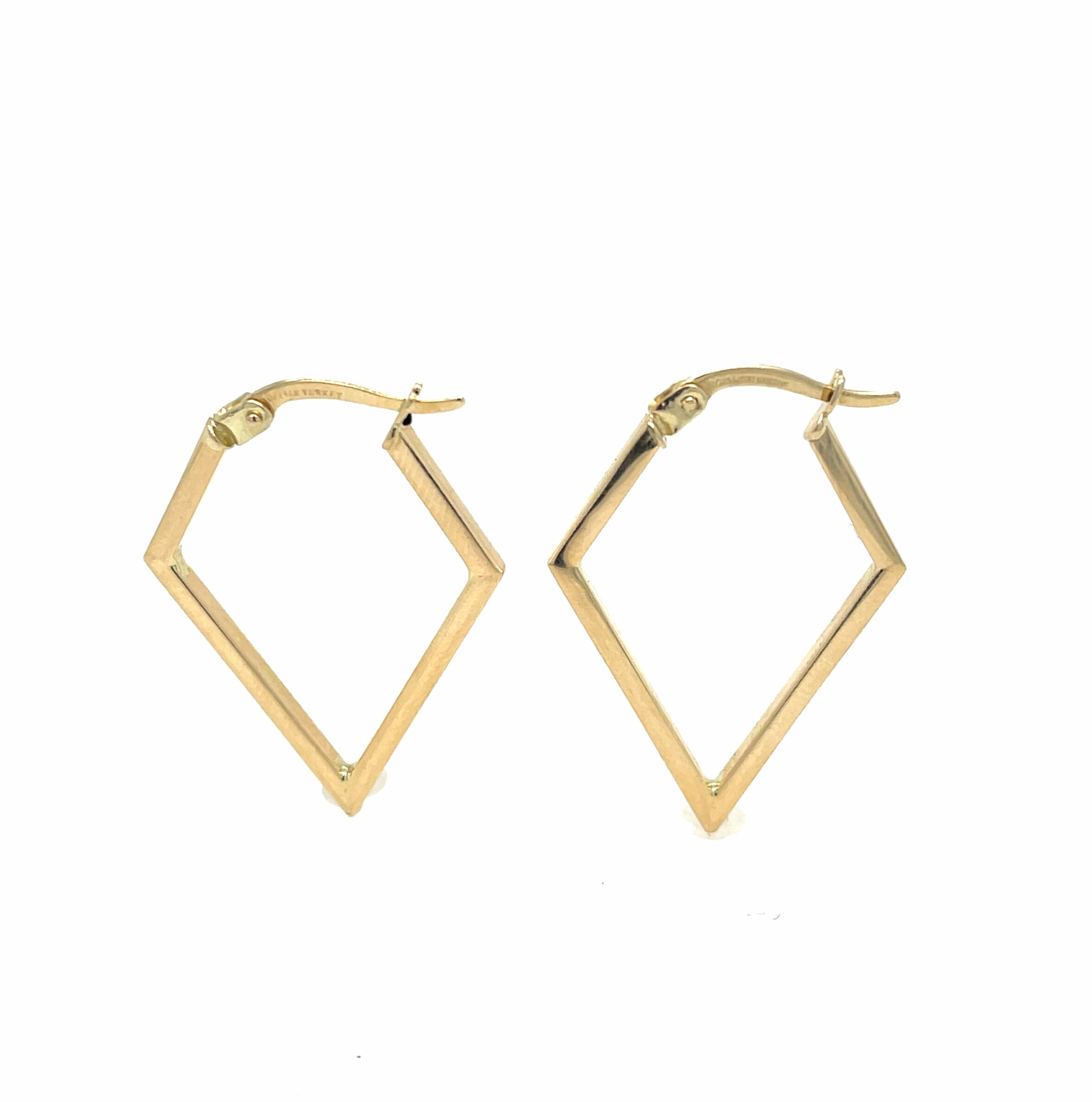 Yellow Gold Rhombus Earrings