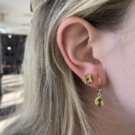 Stephen Estelle Sterling Silver with Yellow Gold Vermeil Peridot Earrings