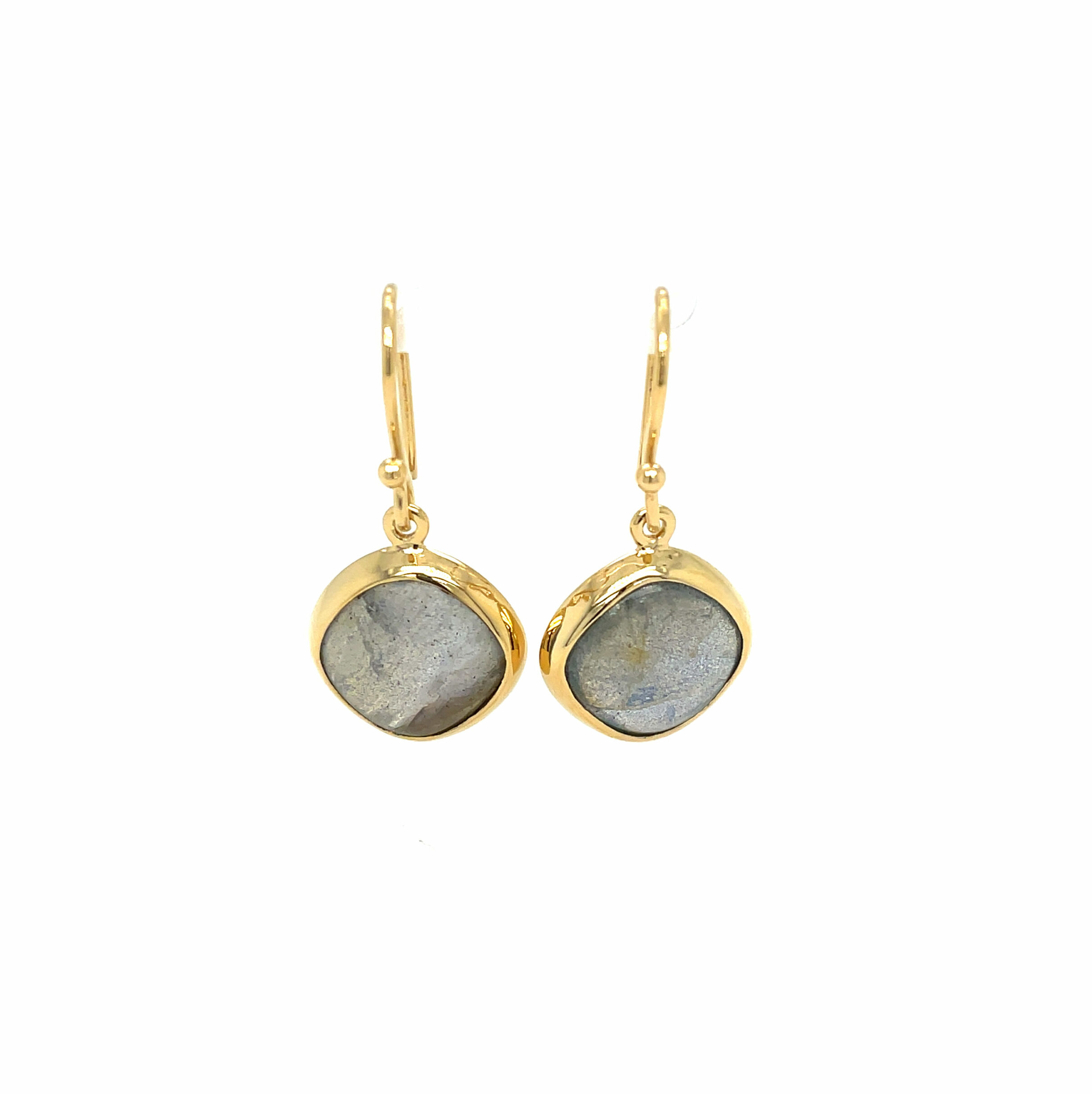 Stephen Estelle Sterling Silver with Yellow Gold Vermeil Labradorite Earrings