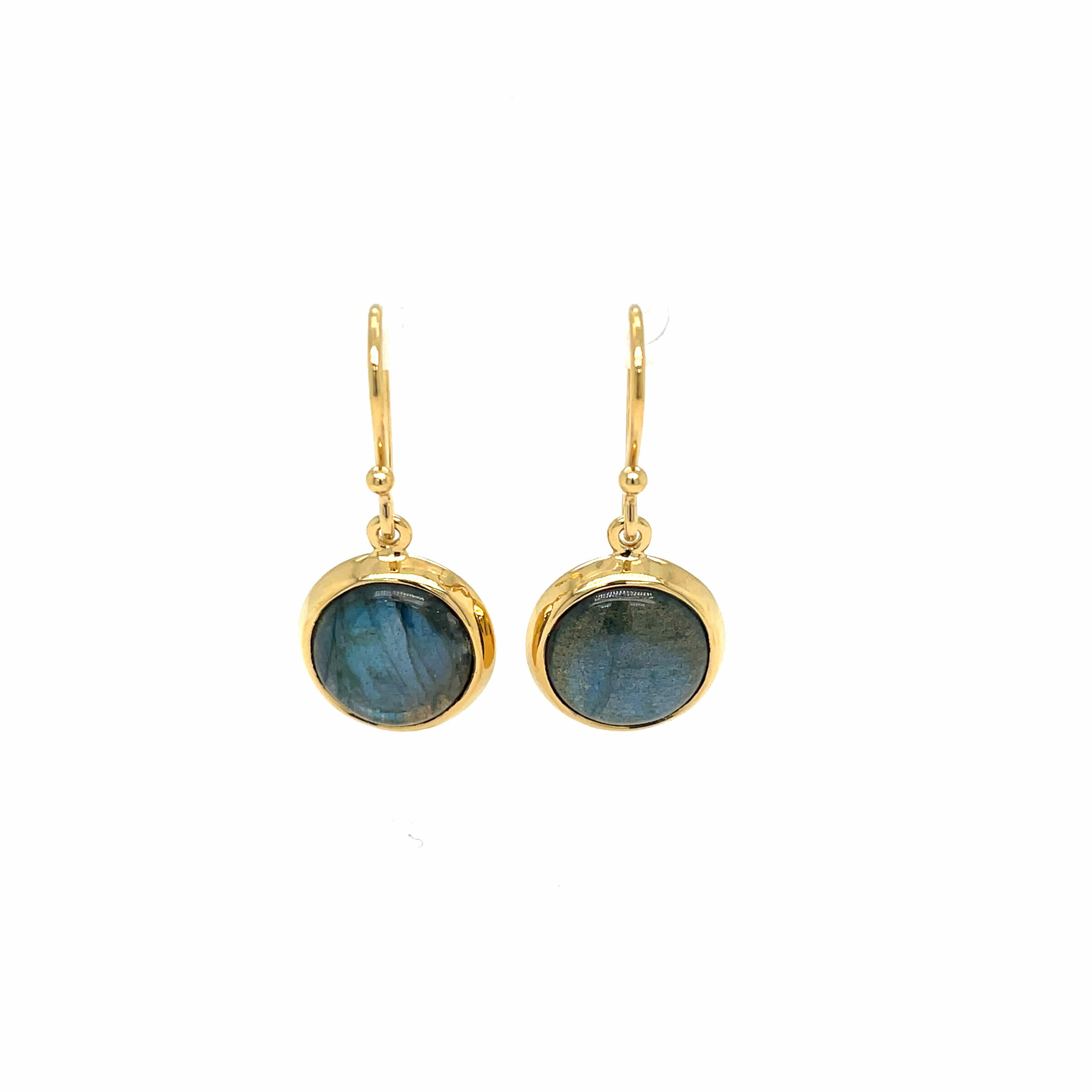 Stephen Estelle Sterling Silver with Yellow Gold Vermeil Labradorite Earrings
