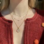 Stephen Estelle Sterling Silver with Yellow Gold Vermeil Rainbow Moonstone Necklace