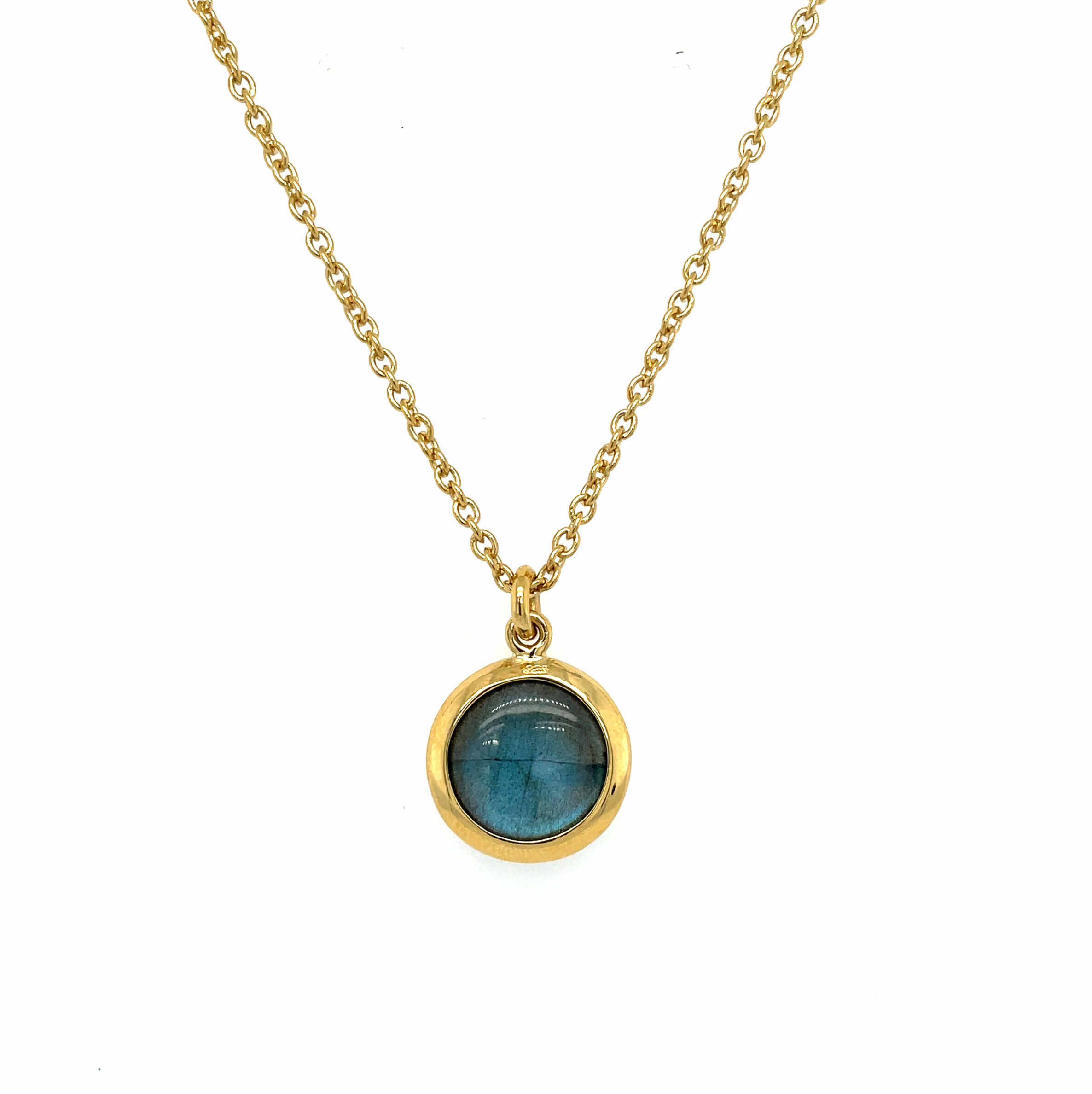 Stephen Estelle Sterling Silver with Yellow Gold Vermeil Labradorite Necklace