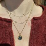 Stephen Estelle Sterling Silver with Yellow Gold Vermeil Labradorite Necklace