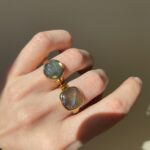 Stephen Estelle Sterling Silver with Yellow Gold Vermeil Labradorite Ring