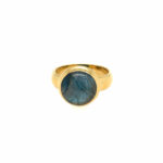 Stephen Estelle Sterling Silver with Yellow Gold Vermeil Labradorite Ring
