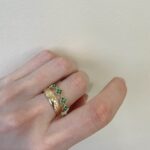 Yellow Gold Emerald Quatrefoil Emerald Ring