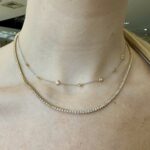 Yellow Gold Diamond Line Necklace