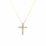 Yellow Gold Diamond Cross Pendant