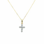 Yellow Gold Diamond Cross Pendant