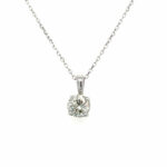 White Gold Diamond Solitaire Necklace