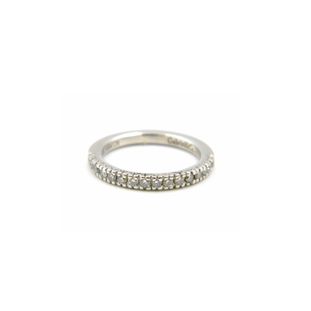 Estate: White Gold Diamond Wedding Band