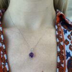 White Gold Amethyst Necklace