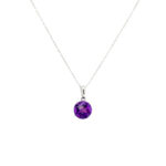 White Gold Amethyst Necklace