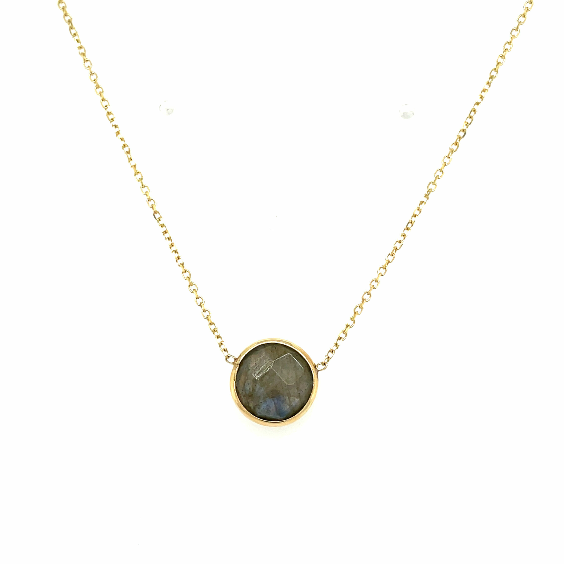 Yellow Gold Labradorite Necklace