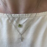 White Gold Diamond Vintage-Inspired Mini Cross Necklace