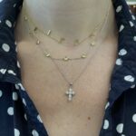 White Gold Diamond Cross Necklace