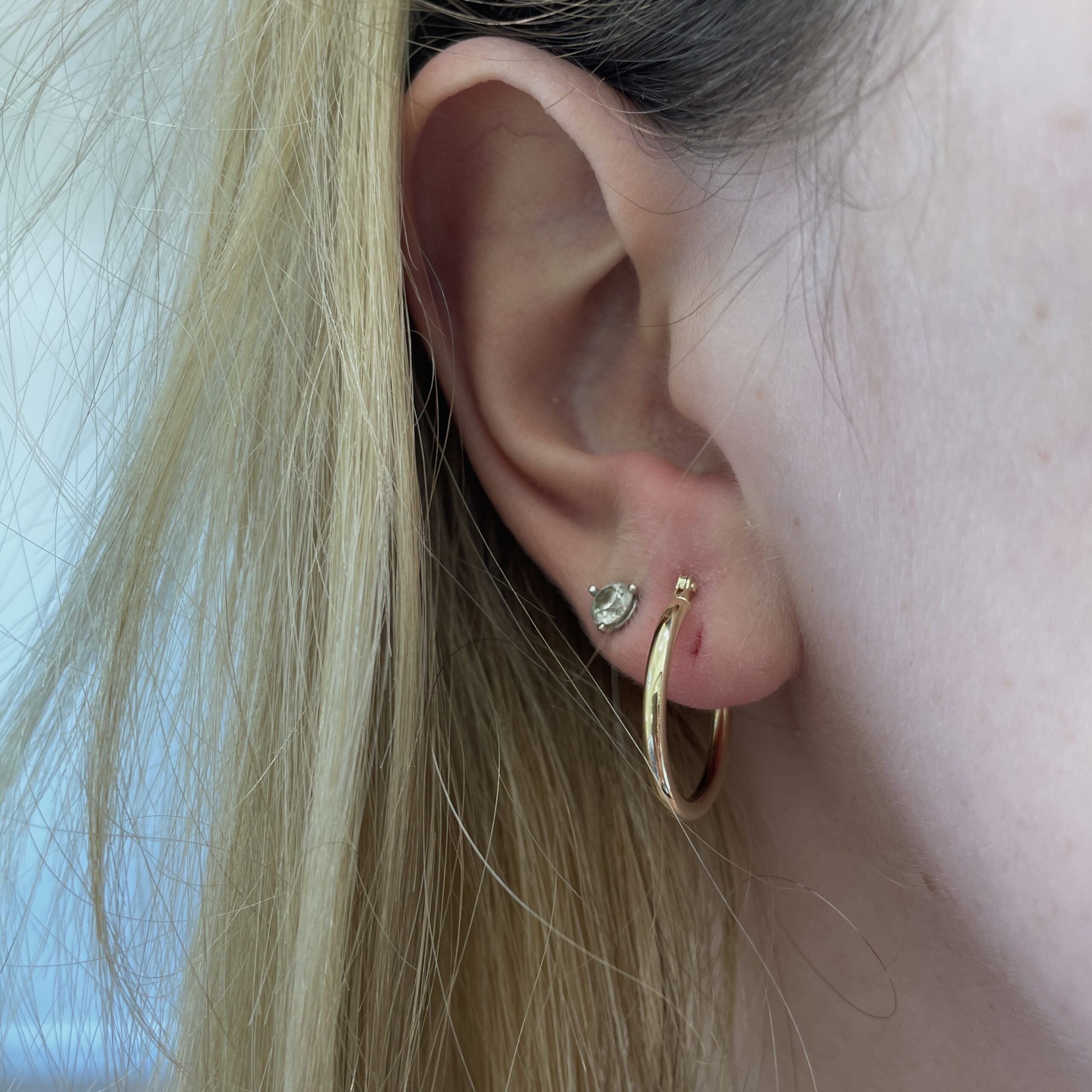 Yellow Gold 20mm Hoop Earrings