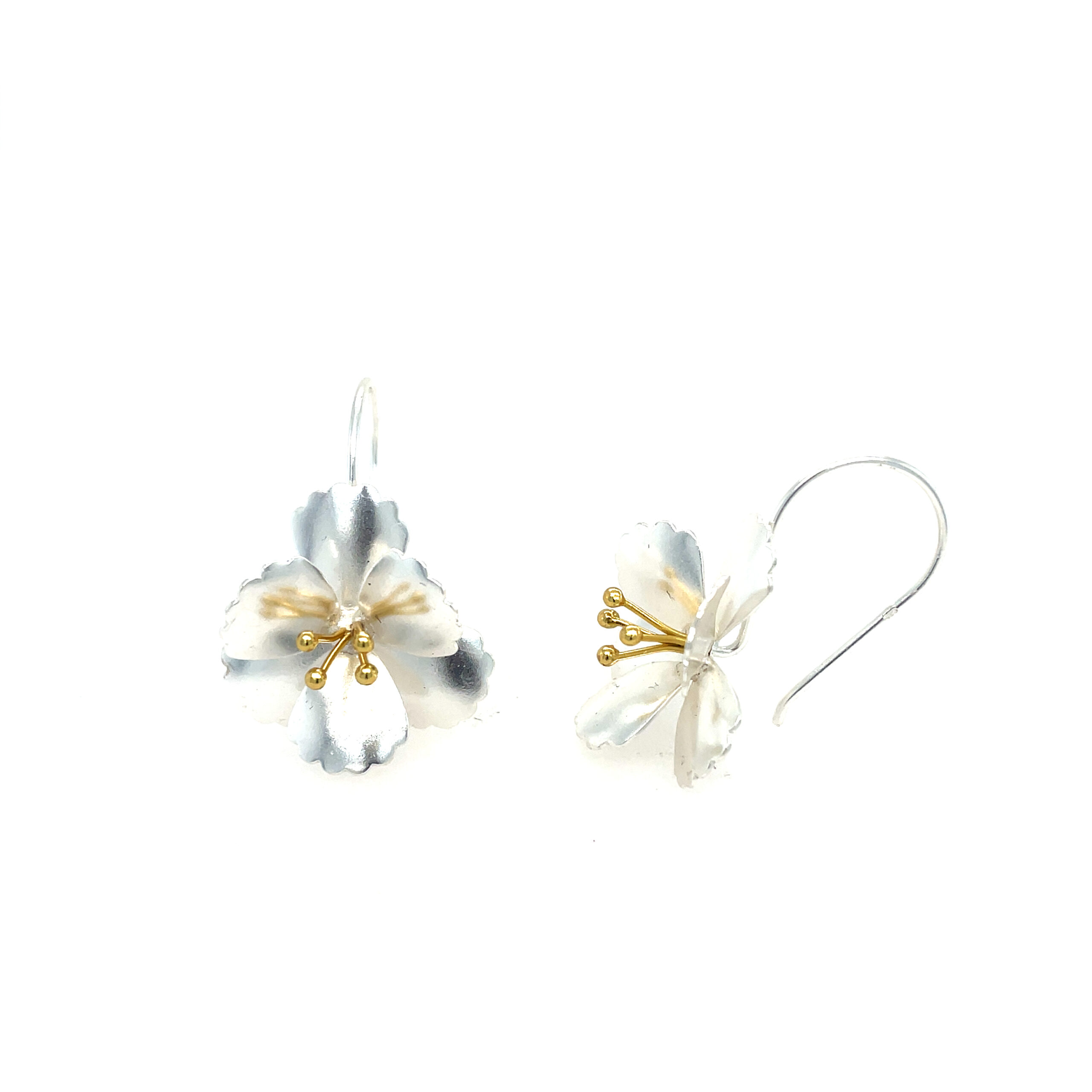 Sterling Silver Flower Earrings