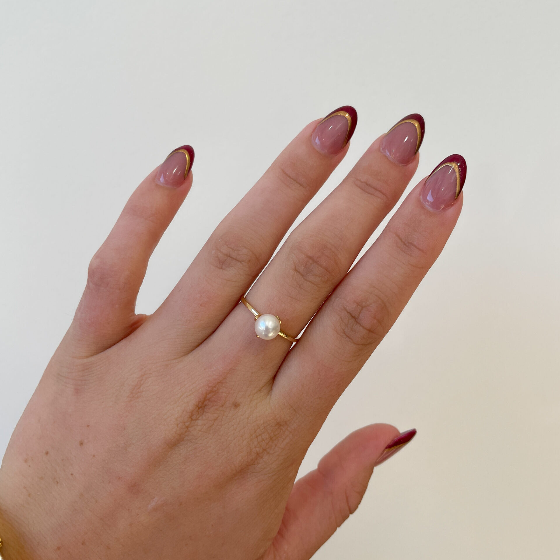 Yellow Gold Pearl Ring