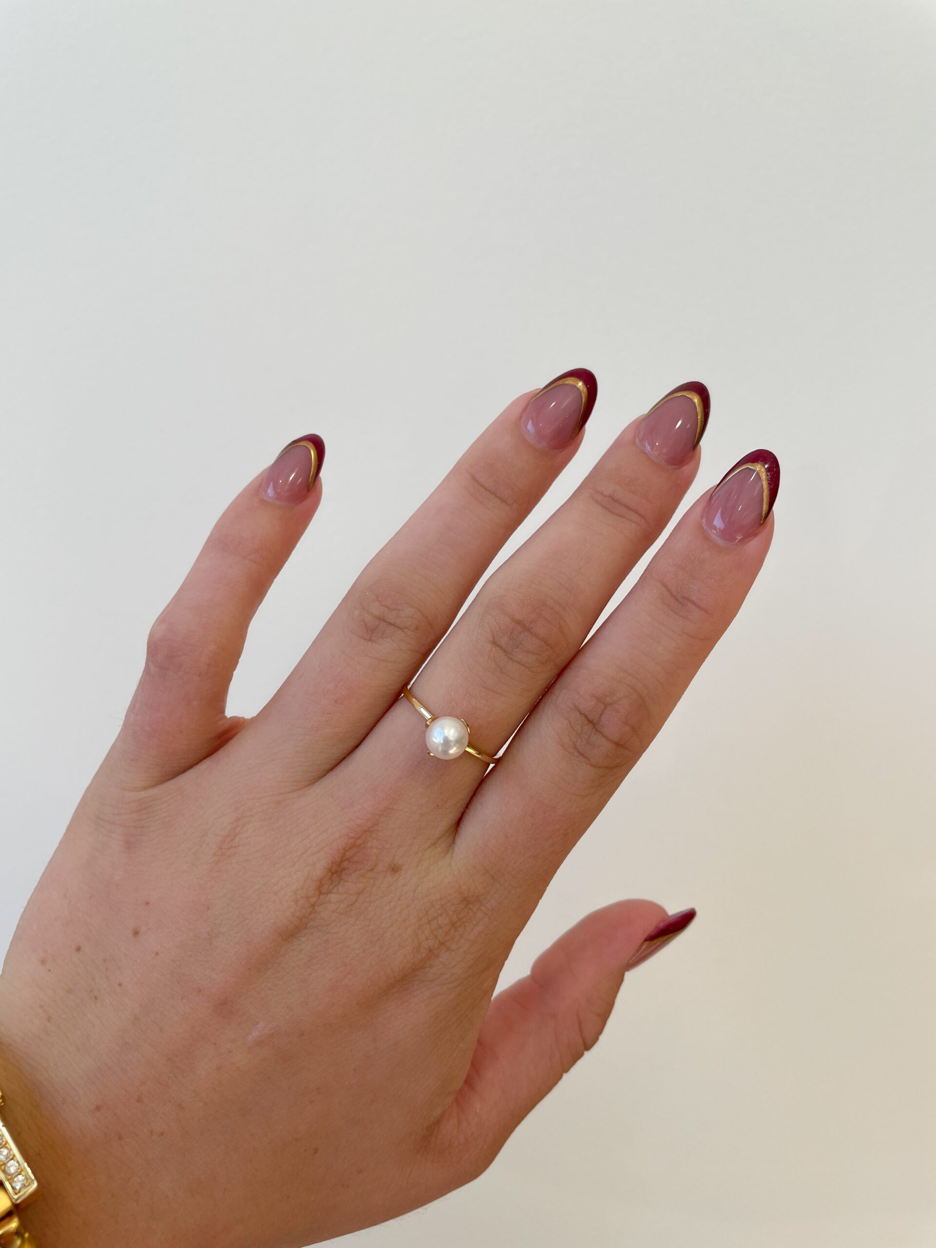 Yellow Gold Pearl Ring