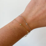 Yellow Gold Diamond Station Bracelet