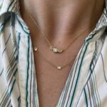 Yellow Gold White & Brown Diamond Necklace