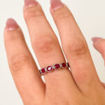 White Gold Bezel-Set Ruby Band
