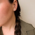 White Gold Diamond Flower Earrings