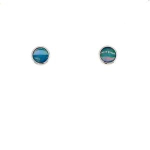 Sterling Silver Boulder Opal Stud Earrings