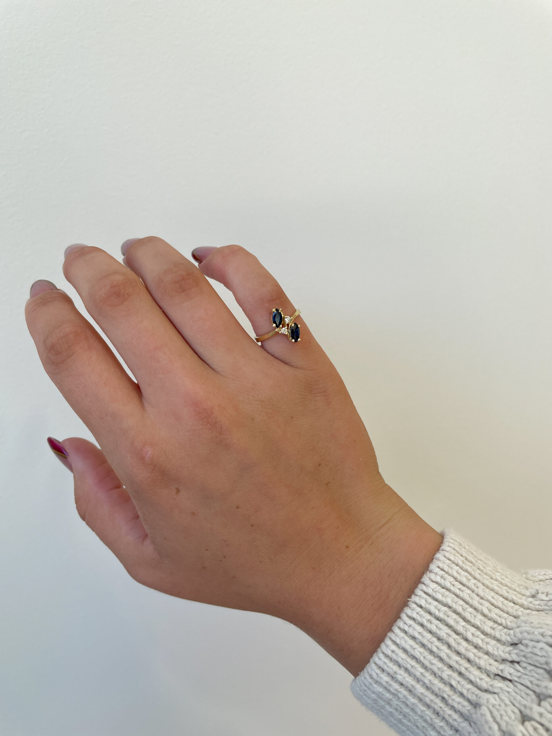 Estate: Yellow Gold Sapphire and Diamond Ring