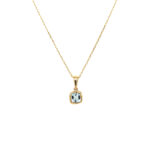 Yellow Gold Aquamarine Necklace