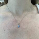 White Gold Boulder Opal Necklace