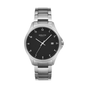 Ladies' Titanium Lille Obaku Watch in Titanlink2 Onyx