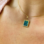 Estate:  Yellow Gold Opal Mosaic Necklace