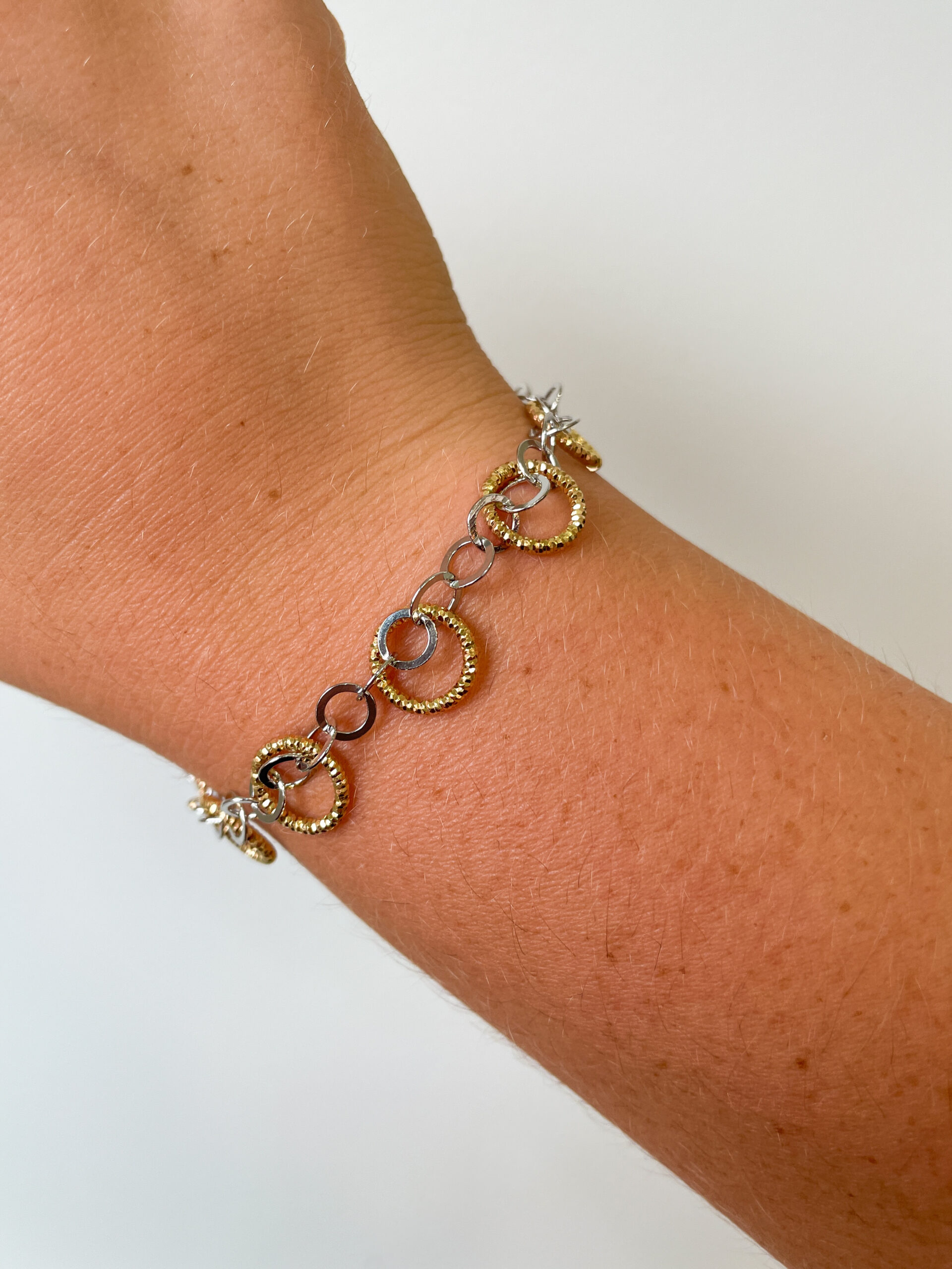 Sterling Silver & Yellow Gold-Plated Sparkle Bracelet