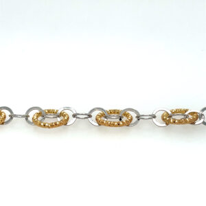 Sterling Silver & Yellow Gold-Plated Sparkle Bracelet