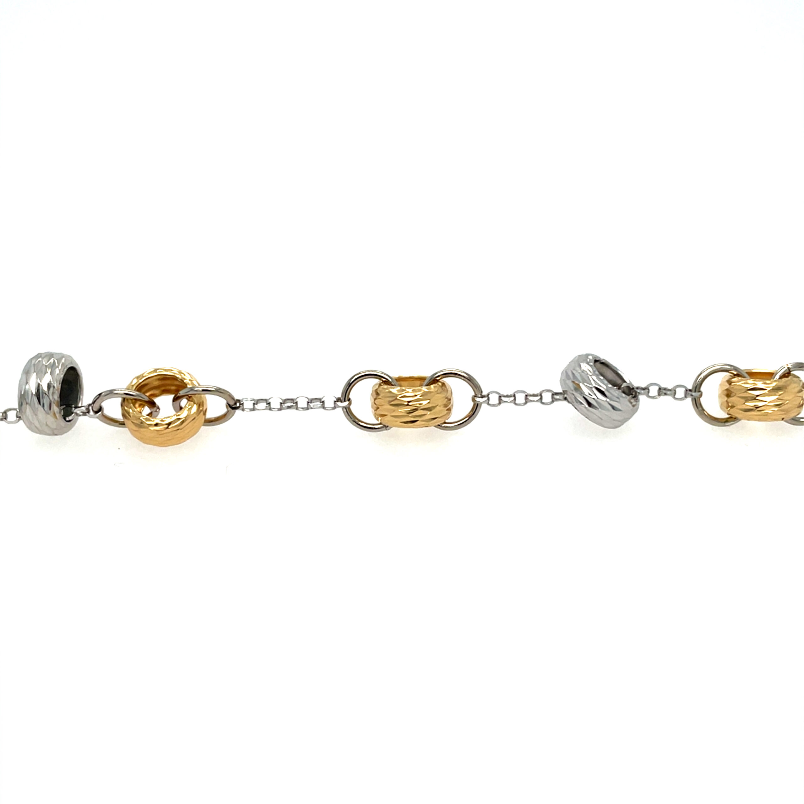 Sterling Silver & Yellow Gold-Plated Disk Bracelet