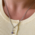 Sterling Silver Amethyst & Blue Topaz Reversible Necklace