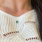 White Gold Quatrefoil Emerald and Diamond Necklace