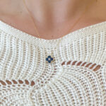 Yellow Gold Sapphire Quatrefoil Necklace